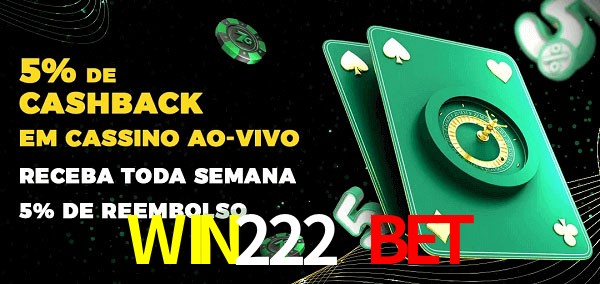 Promoções do cassino ao Vivo WIN222 BET
